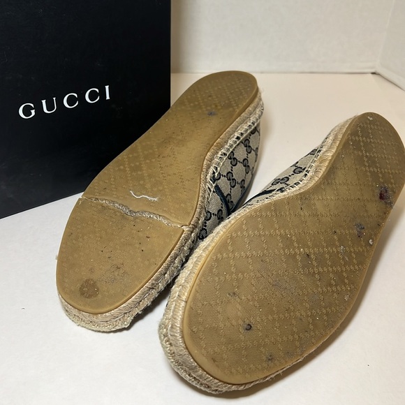 Men’s Gucci, GG Canvas & Leather Espadrille men’s size 10 - Picture 6 of 8